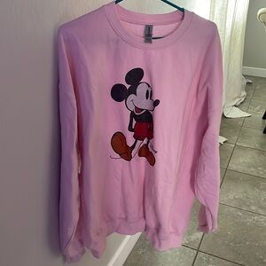 Pink oversized vintage Mickey sweatshirt